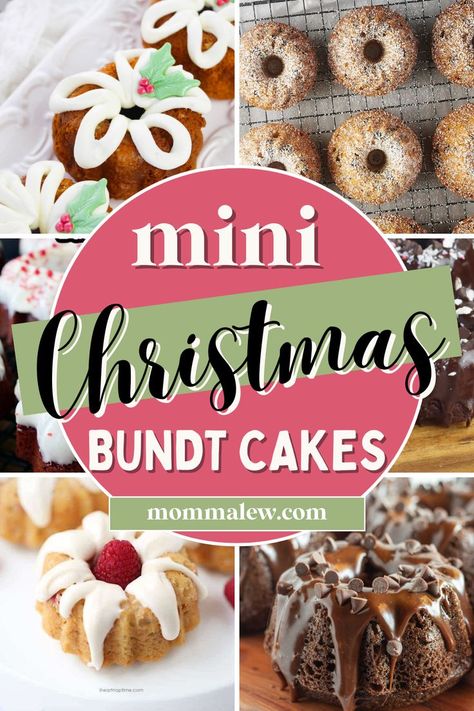 christmas mini bundt cake recipes Maple Mini Bundt Cakes, Mini Bundt Fruit Cake, Easy Christmas Bundt Cake Recipes, Mini Bundt Cakes Christmas Gifts, Small Batch Mini Bundt Cakes, Mini Bundt Cakes For Christmas, Mini Loaf Pan Recipes Christmas Gifts, Christmas Mini Bundt Cakes Holidays, Easy Mini Bundt Cakes