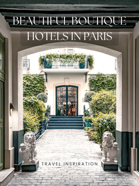 I love a boutique hotel moment, especially in Paris (hidden courtyards, eclectic interior design, views of the Eiffel Tower...the works). At these hotels, you’ll mingle with très chic locals and, dare I say, start to feel like one yourself. Read on for a few of my favorite boutique hotels in Paris, from a chic Right-Bank hideaway to a luxe gem in Saint-Germain-des-Prés. Boutique Hotels Paris, Best Boutique Hotels In Paris, Best Hotel In Paris, French Boutique Hotel, Paris Boutique Hotels, Farmhouse Kitchen Window, Luxury Hotels Paris, French Hotel, Pink Bathroom Accessories