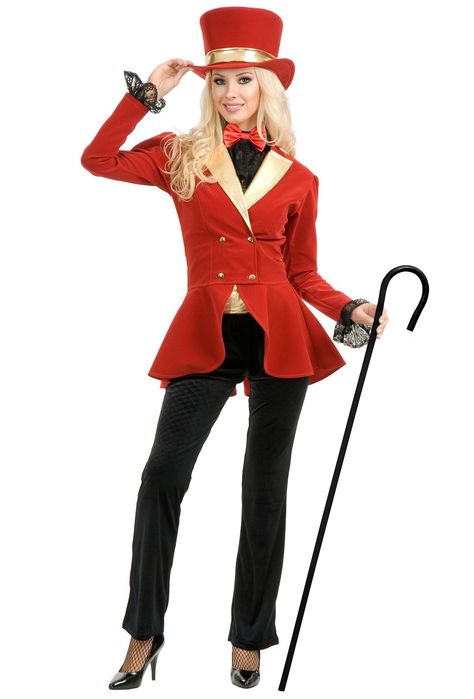 Ring master Circus Halloween Costumes, Ringmaster Costume, Circus Dress, Circus Outfits, Circus Costumes, Circus Costume, Theme Dress, Halloween Fancy Dress, Winter Mode