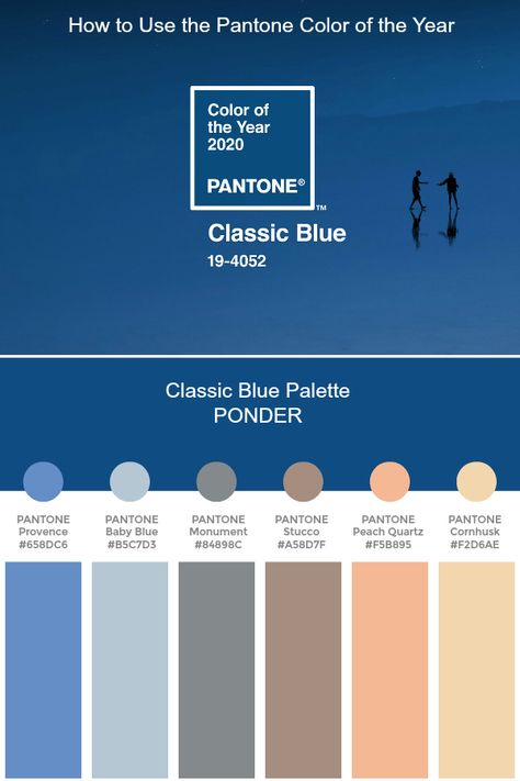 Classic Blue Color Palette, Pantone Classic Blue, Blue Pantone Palette, Bleu Pantone, Pantone Azul, Classic Blue Pantone, Blue Pantone, Pantone 2020, Pantone Palette