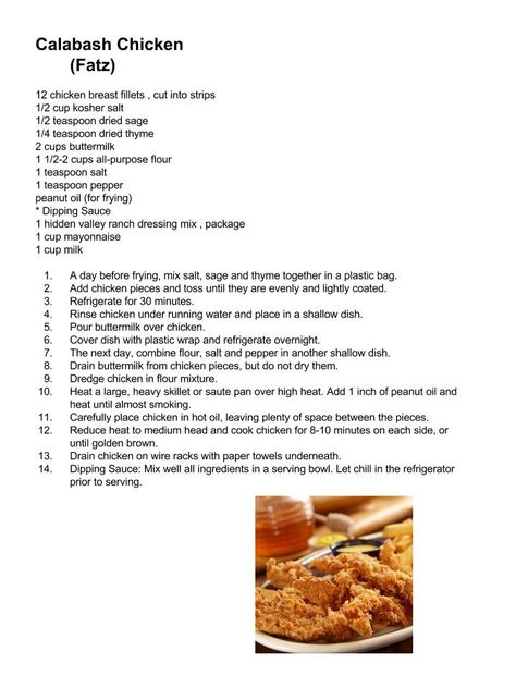 Fatz: Calabash Chicken Fatz Cafe Recipes, Calabash Chicken Recipe, Churches Chicken Recipe, Octavia Recipes, Chicken Delight, Kfc Chicken Recipe, Pork Chop Recipes Baked, Recipes Book, Chicken Dinners