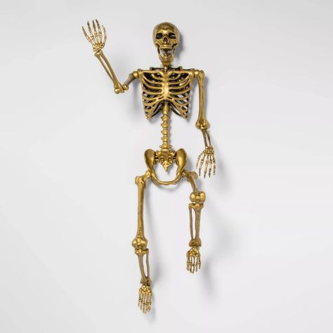 Target Is Selling a 5-Foot-Tall Gold Skeleton, and the Displays Are Hilarious Gold Skeleton Decor, Dnd Family, Target Halloween Decor, Light Up Halloween Costumes, Firefighter Halloween, Baby Pumpkin Costume, Life Size Skeleton, Lion Halloween Costume, Mermaid Halloween Costumes