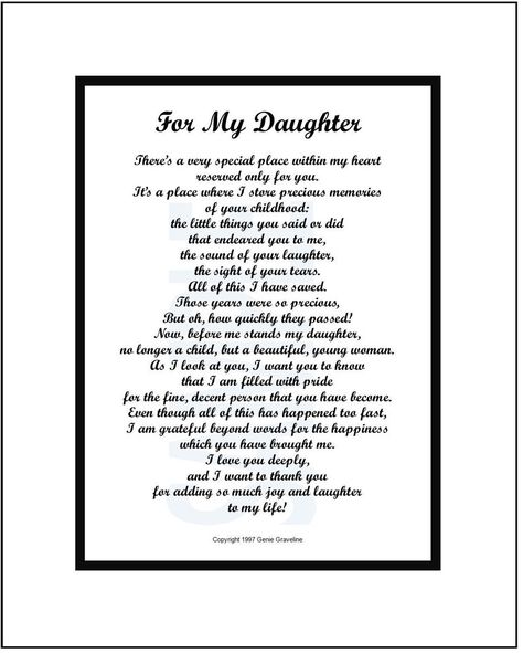 Poem for My Daughter, DIGITAL DOWNLOAD, Daughter Verse Print Graduation, Daughter's 18th 21st 30th Birthday, Miss My Daughter, Best Daughter - Etsy Poem For A Daughter, Poem For My Daughter Love You, Poem For My Daughter, Quote For Daughter, Miss My Daughter, Birthday Poems For Daughter, Poem To My Daughter, Senior Year Quotes, Love My Daughter