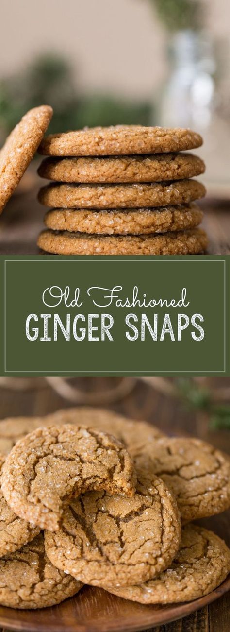 Old Fashion Ginger Snap Cookies, Old Fashioned Ginger Snaps, Crisp Ginger Snaps Recipe, Ginger Snaps Recipe, Chocolate Chip Shortbread Cookies, Toffee Cookies, Ginger Snap Cookies, Spice Cookies, Ginger Cookies