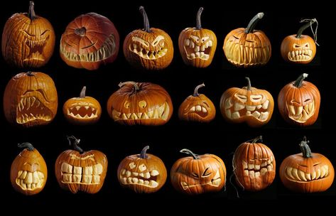 Pumpkin face carving ideas Punkins Carving, Punkins Ideas, Pumpkins Faces, Pumpkin Face Carving, Halloween Carving, Funny Pumpkin Carvings, Cute Pumpkin Carving, Pumkin Carving, Halloween Pumpkin Carving Stencils