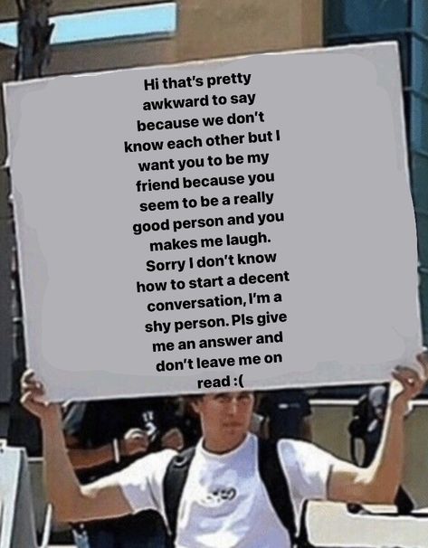 To all my shy people who just don’t know how to start a conversation with somebody they don’t know well but they want to, here it is ! 😎👊 Conversation Starter Reaction Meme, How To Start A Conversation Texting, Idk How To Start A Conversation, How Do You Start A Conversation, How To Start The Conversation, Start Conversation Text, How To Start A Conversation With A Girl, Things To Start A Conversation, How To Start A Convo