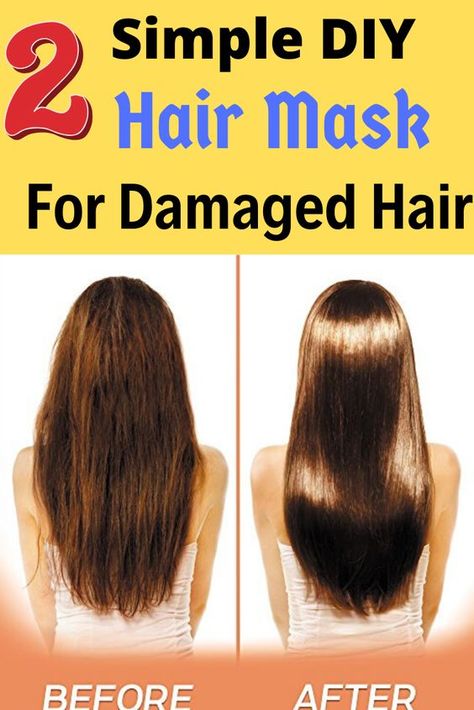 Simple Hair Mask, Dry Hair Remedies, Best Diy Hair Mask, Hair Repair Diy, Hair Masks For Dry Damaged Hair, Natural Hair Repair, Damaged Hair Diy, Mask For Damaged Hair, Hair Repair Treatments