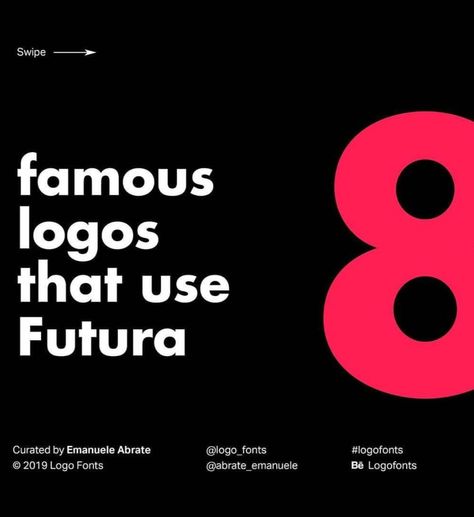 Throughout the years, “Futura” as a font has risen in popularity within the designer community. Designers love Futura and it is very common to see it being used in some very famous logos. In this post, we're having a look at 8 famous and renowned brand logos using Futura in their logos.  #typography #logo #logodesign #futura #fonts #fontinspiration #logoinspiration #designinspiration #designtips #learndesign #designers #logodesigner #branding #businessdesign Futura Logo Design, Futura Font Typography, Simple Typography Logo, College Typography, Famous Brand Logos, Logo Design Inspiration Graphics, Minimalist Logo Branding, Logos Typography, Of Logo Design