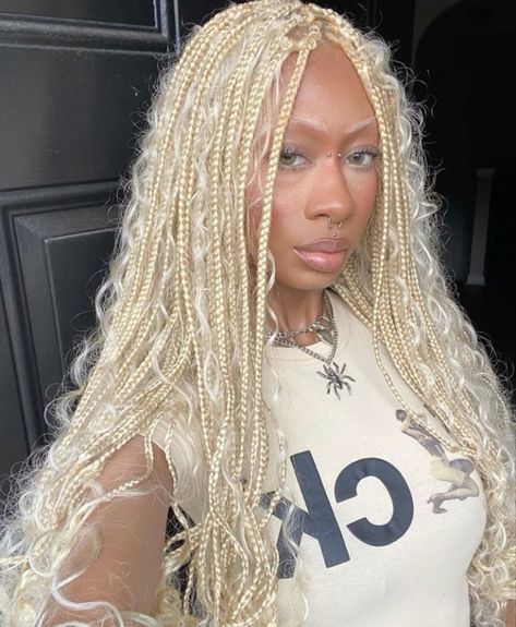 Blonde Black Women, Box Dreads, Braids Inspiration, Blonde Box Braids, Blonde Braids, Cute Braided Hairstyles, Cute Box Braids Hairstyles, Protective Hairstyles Braids, Hair Twist Styles