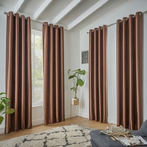 Best Brown Living Room Curtain Dark Brown Carpet, Living Room Curtain, Beige Room, Brown Curtains, Brown Carpet, Types Of Colours, Brown Living Room, Studio Apartment Decorating, Curtains Living Room