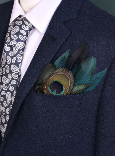 Grooms Outfit, Iridescent Black, Black Watch Tartan, Groom Ties, Beautiful Peacock, Peacock Wedding, Pheasant Feathers, Feather Crafts, Goose Feathers