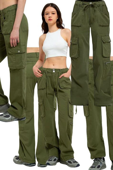 Cargo Pants, Streetwear, cargo, green cargos, cargo pants outfit, black cargo pants outfit, outfit ideas, outfit, everyday outfits, trendy outfits, outfit inspo Green Cargo Pants Outfit Ideas, Cargo Pants Outfit Ideas, Black Cargo Pants Outfit, Cargo Pants Women Baggy, Green Cargo Pants Outfit, Green Cargos, Green Pants Outfit, Cargo Pants Outfit, Green Cargo Pants