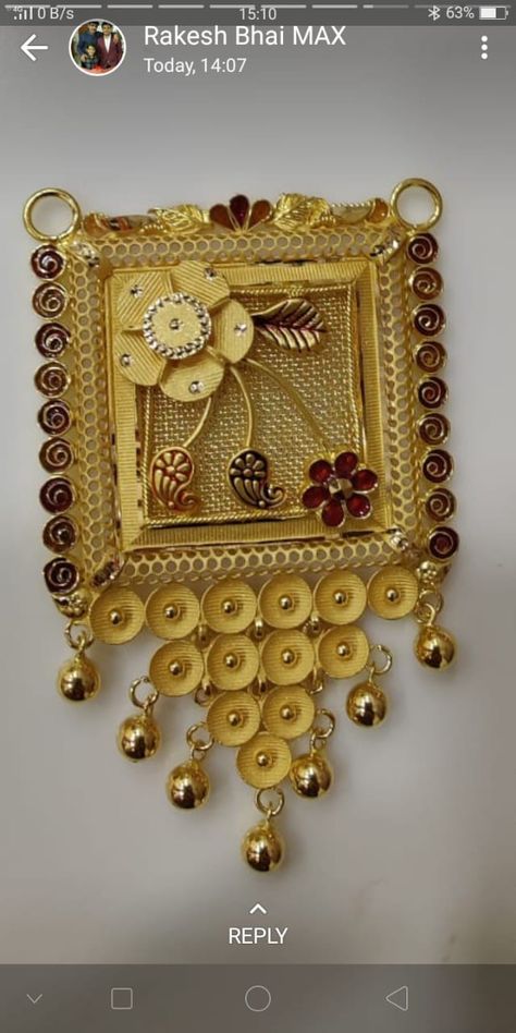 Gold Pandal Design New, Gold Pendal Design, Rani Har, Gold Jewelry Prom, Unique Gold Jewelry Designs, Locket Design, Bridal Necklace Designs, Gold Jewels Design, New Gold Jewellery Designs