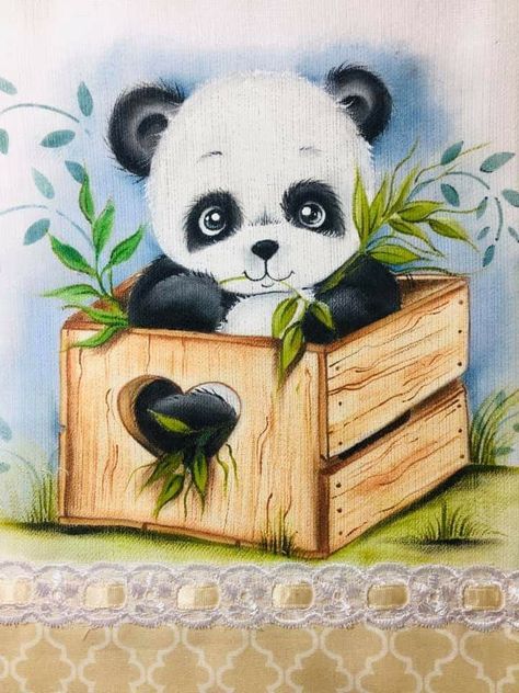 Cute Panda Drawing, Panda Painting, Panda Drawing, Baby Animal Drawings, Disney Art Drawings, Cute Sketches, Cute Panda Wallpaper, Panda Art, Beautiful Art Paintings