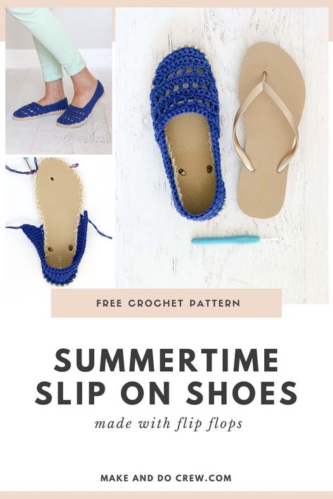 Crochet Flip Flops Free Pattern, Crochet Sandals Pattern, Crochet Flip Flops, Make And Do Crew, Sandals Patterns, Crochet Shoes Pattern, Crochet Baby Sandals, Crochet Baby Shoes Pattern, Baby Shoes Pattern