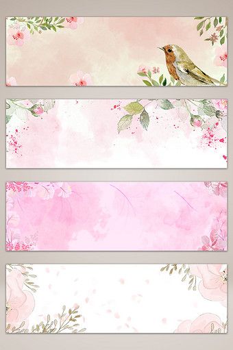 Hand Drawn Poster, Flower Banner, Pink Drawing, Flower Background Images, Pink Business Card, Drawing Poster, Free Banner, Floral Banners, Banner Ideas