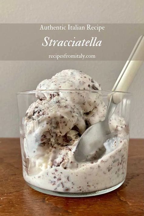 Stracciatella Gelato Recipe - Recipes from Italy Eggless Gelato Recipe, Stracciatella Gelato, Italian Gelato Recipe, Recipes From Italy, Gelato Maker, Baking Lessons, Gelato Flavors, Italian Gelato, I Lost 100 Pounds