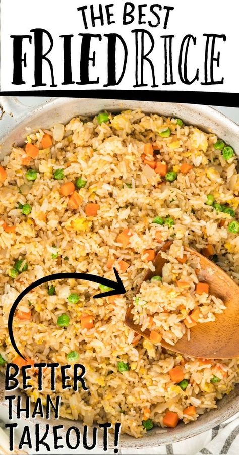 This quick and easy fried rice recipe is better than take out. It's restaurant style, but created at home with easy ingredients you'll have on hand. It comes together so fast and it's so filling. Best Fried Rice Recipe, Best Fried Rice, Easy Fried Rice, Fried Rice Recipe Easy, Cibo Asiatico, Rice Side Dishes, Easy Rice Recipes, Easy Chinese Recipes, Thigh Recipes