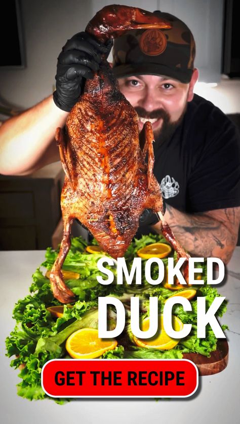 Stuck in a BBQ Rut? Try Smoked Duck🍗 Smoked Duck Recipes Whole, Duck Brine Recipes, Smoked Duck Recipes, Duck Leg Recipes, Cooked Duck, How To Cook Duck, Smoked Jerky, Dinner 2023, Smoked Beef Ribs