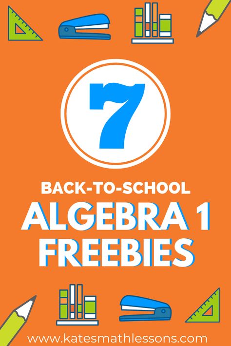 Algebra 1 Classroom Decor, Math Websites, Math Clipart, High School Math Classroom, Free Math Resources, Middle School Literacy, Teaching Algebra, School Algebra, Algebra Activities