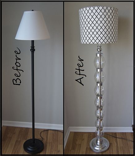 Genius! The tutorial is amazing! ? Lamp Update, Luminaria Diy, Diy Luminaire, Koti Diy, Lamp Makeover, Diy Lampe, Glass Floats, Fishing Net, Glam Decor