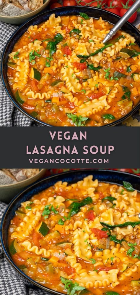 Vegan Lasagna Soup Cauliflower Soup Recipes Healthy, Cauliflower Soup Crockpot, Healthy Cauliflower Soup, Vegan Lasagna Soup, Soup Dairy Free, Soup Recipes Healthy, Soup Crockpot, Cauliflower Soup Recipes, Vegan Lasagna