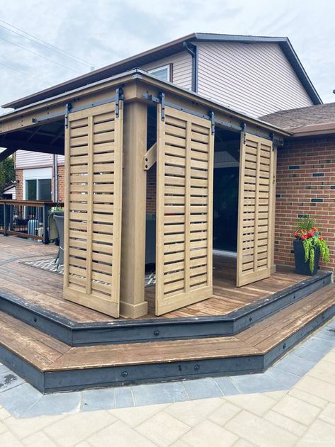 Backyard Privacy, Backyard Pavilion, Outside Living, Backyard Projects, Patio Decorating, Backyard Patio Designs, Back Patio, Porch Patio, Diy Patio