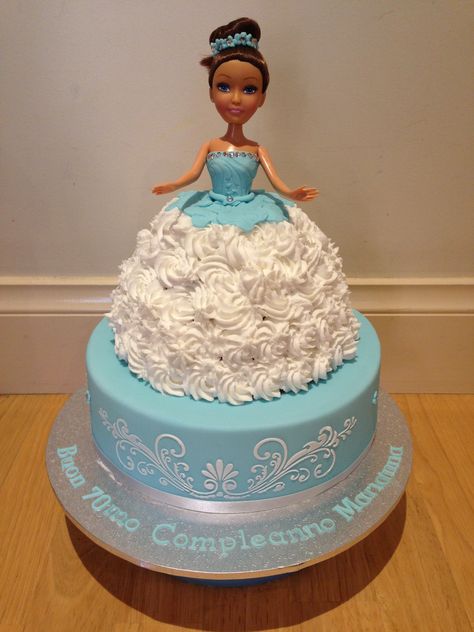 'Dolly Varden' Queen B's Cakes 2013 Dolly Cakes Birthday, Cinderella Birthday Cake Ideas, Dolly Cakes, Dolly Varden Cake, Doll Cake Designs, Cinderella Birthday Cake, Dolly Varden, Barbie Doll Cakes, Disney Princess Cake