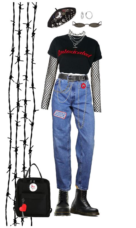 chained & wired created by immoral        on ShopLook.io perfect for Rock N Roll Hall Of Fame Style. Visit us to shop this look. #Rock N Roll Hall Of Fame Style, #Year Round, #All Music Style Fashion, Cute Rock And Roll Outfits, Rock And Roll Inspired Outfits, Rock Am Ring Outfit, Rock Roll Outfit, Rock And Roll Outfits, Rock N Roll Outfit, Rock Girl Style, Rock And Roll Outfit