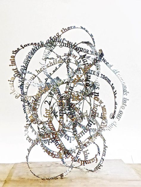 Text Sculptures: artwork with words by text artist | Word portraits | Unusual portraits — Nicola Anthony - contemporary Artist - commission art Text Sculpture, Word Portraits, Word Sculpture, Letter Sculpture, 3d Word Art, Art With Text, Unusual Portraits, Contemporary Sculpture Art, Text Based Art