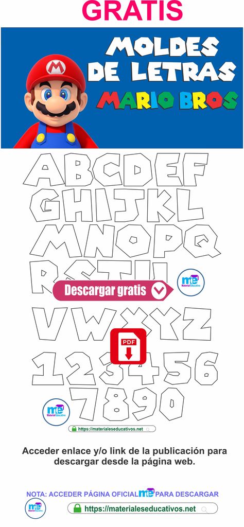 Super Mario Letters Printable Free, Mario Birthday Banner, Peach Mario Bros, Mario Y Luigi, Mario E Luigi, Classroom Goals, Peach Mario, Lettering Download, Name Activities