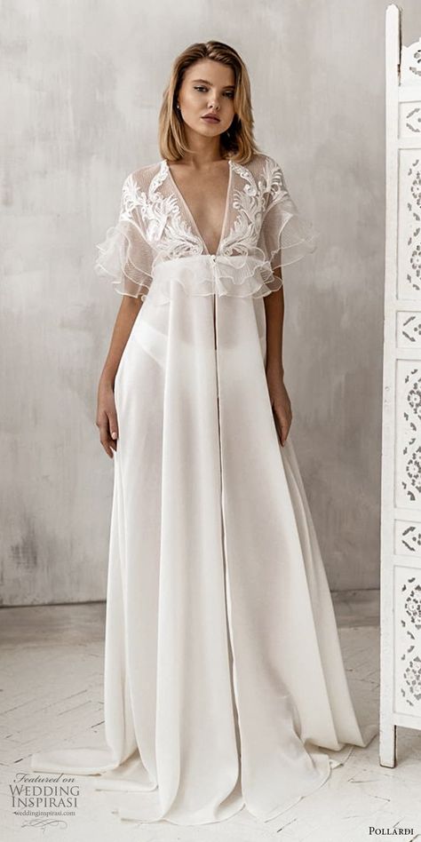 Weddinginspirasi.com featuring - pollardi 2021 boudoir bridal sheer fluter sleeves robe (13) mv -- Pollardi Bridal Boudoir Collection #wedding #weddings #bridal #weddingdress #weddingdresses #bride #fashion #collection:Boudoir #label:Pollardi #week:172021 #year:2021 ~ Kimono Lingerie, Fancy Robes, Lace Bridal Robe, Bridal Kimono, Bride Fashion, Sleepwear Fashion, Salwar Kamiz, Wedding Robe, Lingerie Outfits