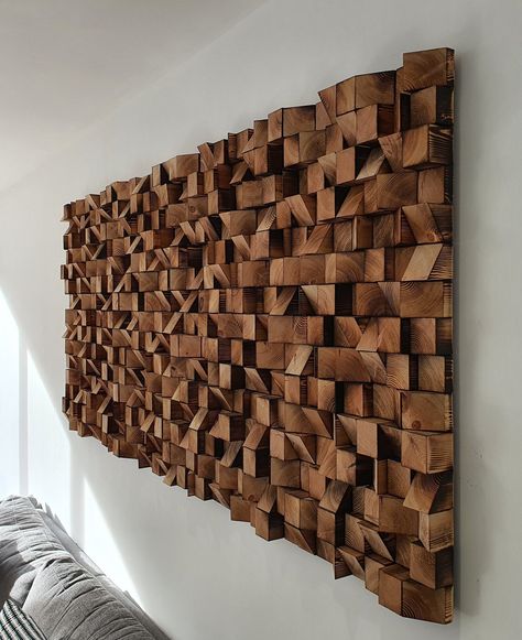 3d Wood Art, Wall Panel Art, Woodworking Beginner, Plywood Art, Wood Diffuser, Wood Wall Tiles, Sound Diffuser, Wood Wall Panel, Sound Wall