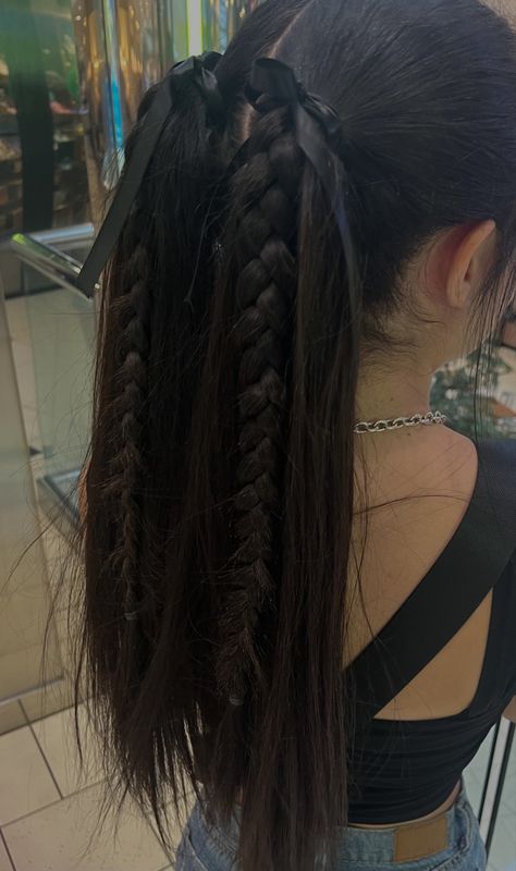 hair inspo, hair, easy hairstyles Concert Hairstyles With Braids, Braided Ponytail Aesthetic, Up Hairstyles For Long Hair For Work, Aquarium Hairstyles, Hair Ideas For Long Straight Hair, Long Hairstyles Elegant, Camo Hairstyles, Hair Inspo Long Hairstyles, Quick Easy Long Hairstyles