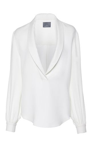 MAIYET Shawl Collar Blouse, Smart Casual Work, White Shawl, Blouse White, Collar Blouse, Modern Fashion, Shawl Collar, Fashion Details, Work Casual