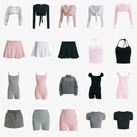 Ballet Pilates Outfit, Ballet Inspired Activewear, Ballet Casual Outfit, Ballerina Outfit Fashion, Ballet Shorts Outfit, What To Wear To Ballet Class Outfit, Balletcore Activewear, Balletcore Workout Outfits, Ballet Core Clothes