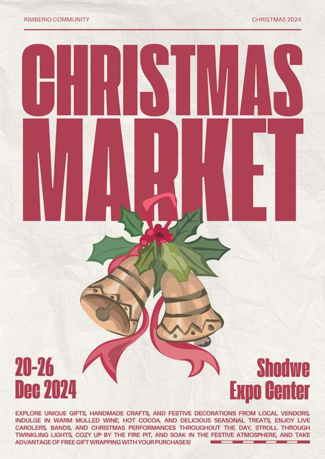 Join us for a festive holiday shopping experience at the Christmas Bazaar! 🎄🎁 Explore unique gifts, handmade crafts, and seasonal treats in a warm, vintage atmosphere. Don’t miss out on the perfect holiday finds – see you there! Vintage Posters Christmas, Christmas Bazaar Poster, Christmas Fair Poster, Christmas Festival Poster, Christmas Market Poster, Christmas Pubmat, Christmas Poster Design Graphics, Christmas Vintage Poster, Christmas Poster Design Ideas