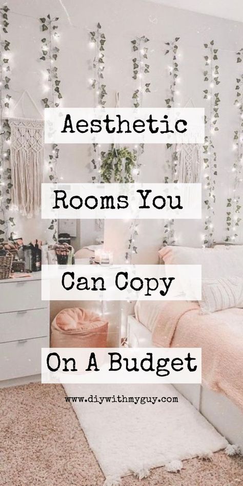 How To Make Aesthetic Room, Cute Aesthetic Room Decor Ideas, How To Make Your Bedroom Aesthetic, Room Decoration Ideas Aesthetic, Room Ideas For Teens Girls Bedrooms, Aesthetic Ideas For Room, How To Make Your Room Look Aesthetic, Aesthetic Room Decoration Ideas, Teen Rooms Girls Ideas