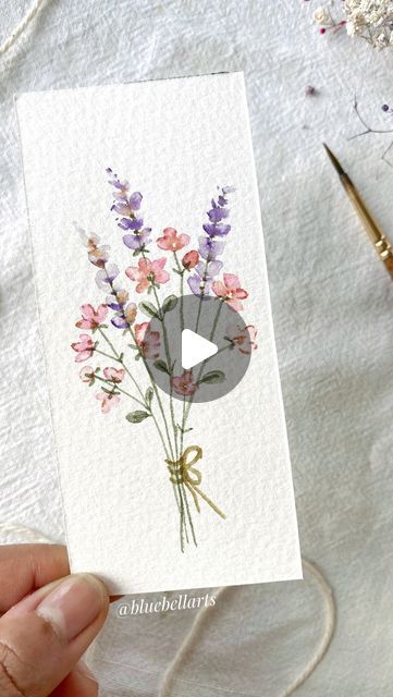 3,207 likes, 10 comments - bluebellarts le April 17, 2023: "Simple wildflowers in summer bouquet… quick and simple to paint! 🧡💜 Have a beautiful new week everyone! 😊 Painted with waterc...". Watercolour Cards, Watercolor Bouquet, Summer Bouquet, Watercolour Paper, Watercolor Cards, Cold Pressed, New Week, In Summer, Flowers Bouquet