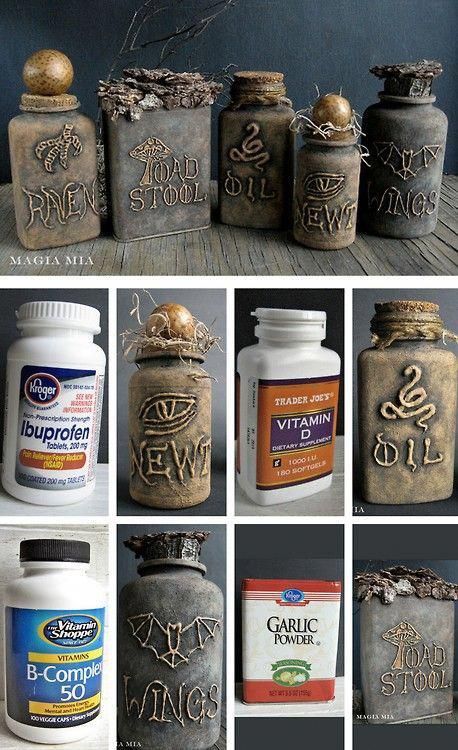 Diy Halloween Outdoor, Strašidelný Halloween, Diy Halloween Apothecary Jars, Halloween Pauroso, Halloween Apothecary Jars, Läskig Halloween, Haunted Objects, Dekorasi Halloween, Halloween Diy Outdoor