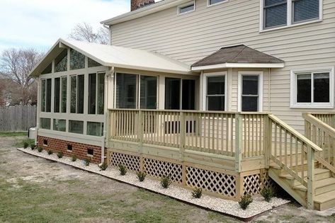 Sunroom Additions, Deck Design Plans, Screened Deck, Sunroom Windows, 3 Season Porch, House Renos, All Season Room, 4 Season Room, Four Seasons Room