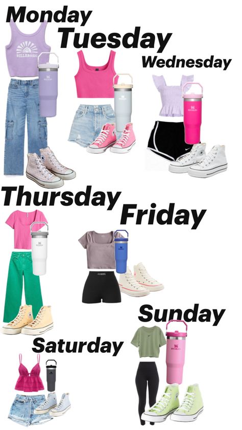 What To Wear On Wednesday, Thursday Outfit, Wednesday Outfit, Monday Tuesday Wednesday Thursday Friday, Random Outfits, Friday Outfit, Friday Saturday Sunday, Monday Tuesday Wednesday, Thursday Friday