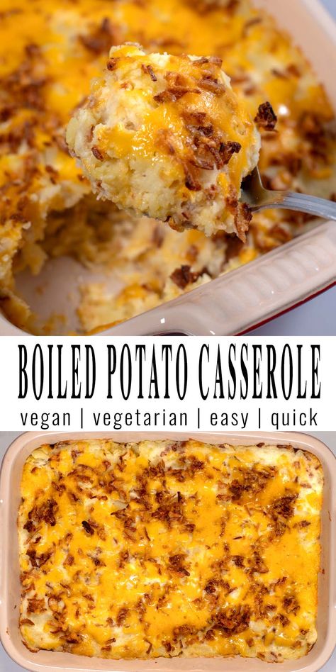 Leftover Baked Potato Recipes, Leftover Potatoes Recipes, Leftover Boiled Potatoes, Boiled Potatoes Recipe, Vegan Casseroles, Vegetarian High Protein, Leftover Baked Potatoes, Creamy Potatoes, Leftover Recipes