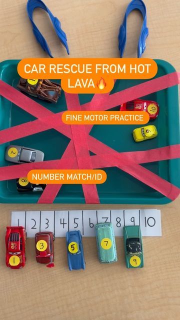 Fine Motor Car Activities, Transport Fine Motor Activities, Transportation Number Activities, Lightning Mcqueen Activities, Car Math Activities Preschool, Transportation Fine Motor Activities Preschool, Car Inquiry Kindergarten, Transportation Name Activities, Transportation Science Preschool