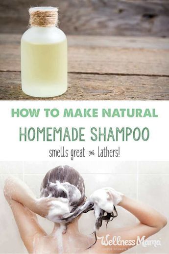 Natural Shampoo Recipes, Homemade Shampoo Recipes, Shampoo Diy, Homemade Natural Shampoo, Diy Dry Shampoo, Shampoo Recipe, Wellness Mama, Homemade Shampoo, Diy Shampoo