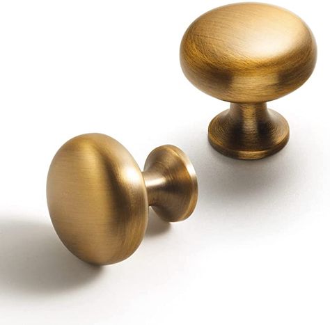 Goo-Ki Dark Brass Dresser Knob with Mid Century Style, Handle,Modern Cabinet Pull,Wardrobe Cabinet Door Handle,6 Pack 074YB Blue Painted Cabinets, Minimalist Cabinet, Wardrobe Knob, Dresser Knob, Brass Cabinet Pulls, Wardrobe Cabinet, Cupboard Wardrobe, Brass Cabinet Knob, Modern Cabinet