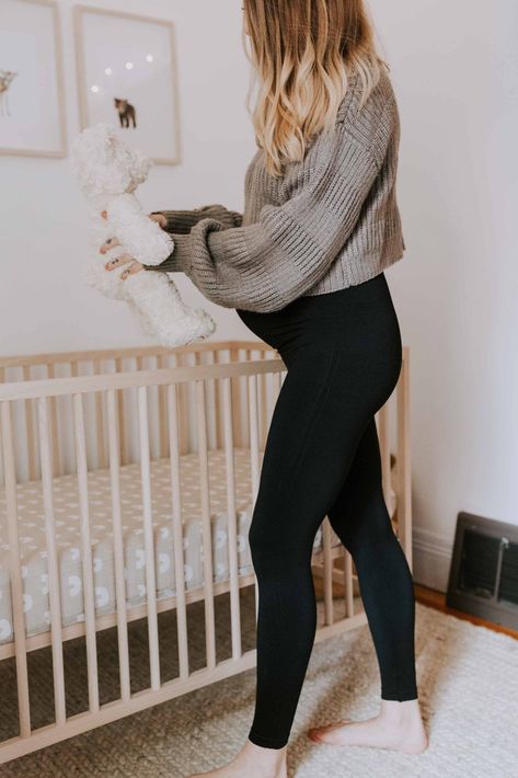 THE BEST MATERNITY LEGGINGS (Blanqi, Spanx or Ingrid & Isabel) | In an effort to find the BEST maternity leggings, we try & review 2 of the most talked-about brands, Spanx & Blanqi, + a 3rd (Ingrid & Isabel). | #TheMomEditStyle #TheMomEditMaternity #MaternityClothes #MaternityLeggings #BlanquiEverydayMaternityBellySupportLeggings #SpanxLookAtMeNowMaternityLeggings #MaternityLeggingsOufit Maternity Business Causal, Blanqi Maternity Leggings, Black Legging Maternity Outfit, Maternity Night Out Outfit Winter, Maternity Overalls Outfit Fall, Blanqi Maternity Leggings Outfit, Pregnant In Winter Outfits, Maternity Leather Leggings Outfit, Maternity Leggings Outfit Fall