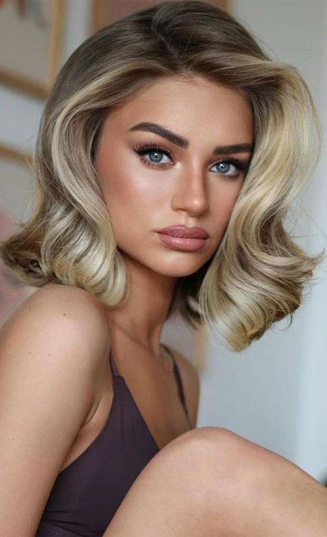 Blonde Hair Transformations, Natural Hair Wigs, European Hair, Penteado Cabelo Curto, Mid Length Hair, Long Bob, Shoulder Length Hair, Medium Length Hair Cuts, Hair Transformation