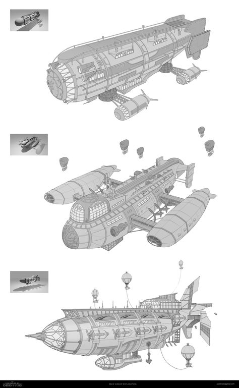 ArtStation - Zeliz Airship Steam Punk Airship, Steampunk Airship Concept Art, Airship Aesthetic, Air Ship Concept Art, Airships Steampunk, Space Engineers Ships Design, Dieselpunk Airship, Dnd Airship, Dieselpunk Architecture