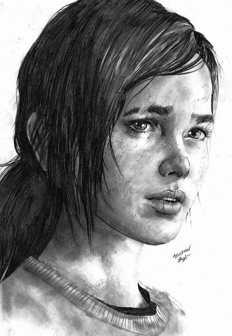 Ellie (The Last of Us) Ellie Sketch The Last Of Us, The Last Of Us Drawing Pencil, How To Draw Ellie From The Last Of Us, The Last Of Us Ellie Drawing, The Last Of Us Drawing Ideas, Ellie Williams Drawing Easy, Desenho The Last Of Us, The Last Of Us Clicker Drawing, Ellie Tlou Drawing